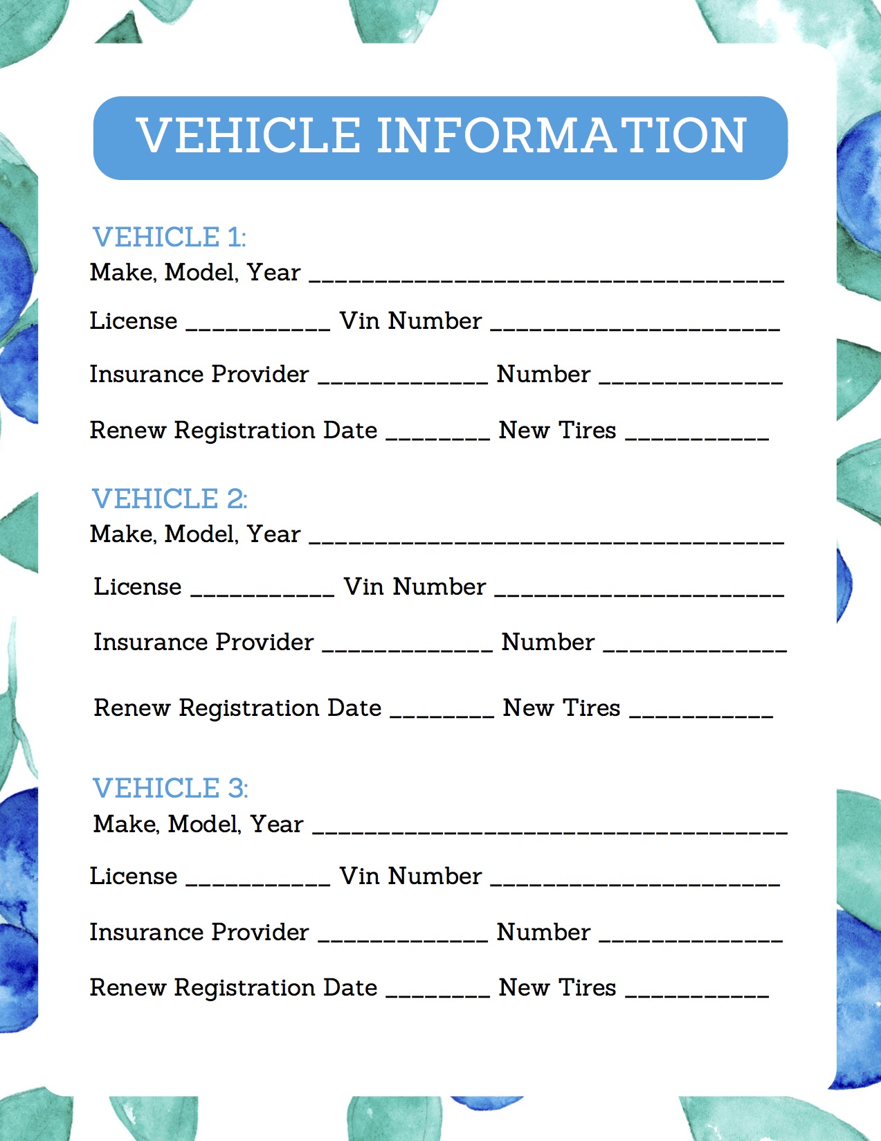 FREE PRINTABLE: Family Planner