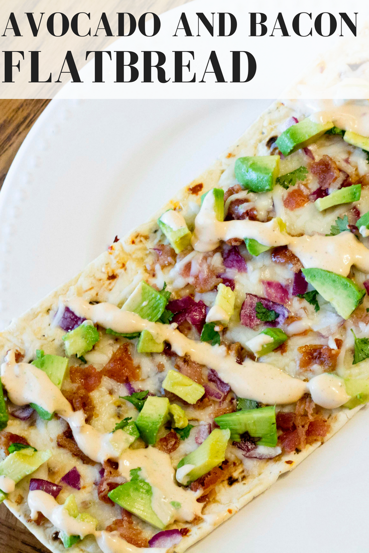 Easy Avocado Bacon Flatbread