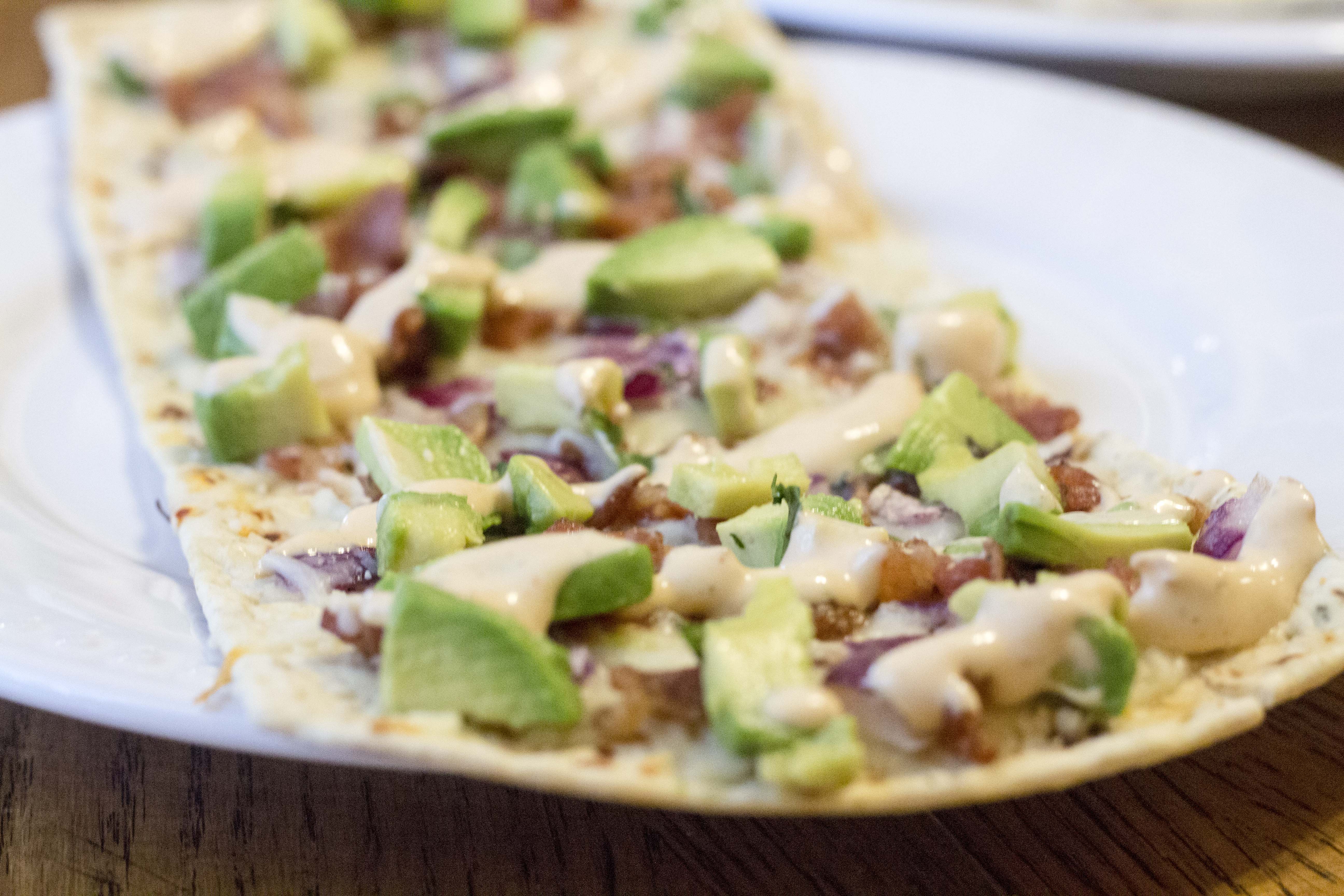 Easy Avocado Bacon Flatbread