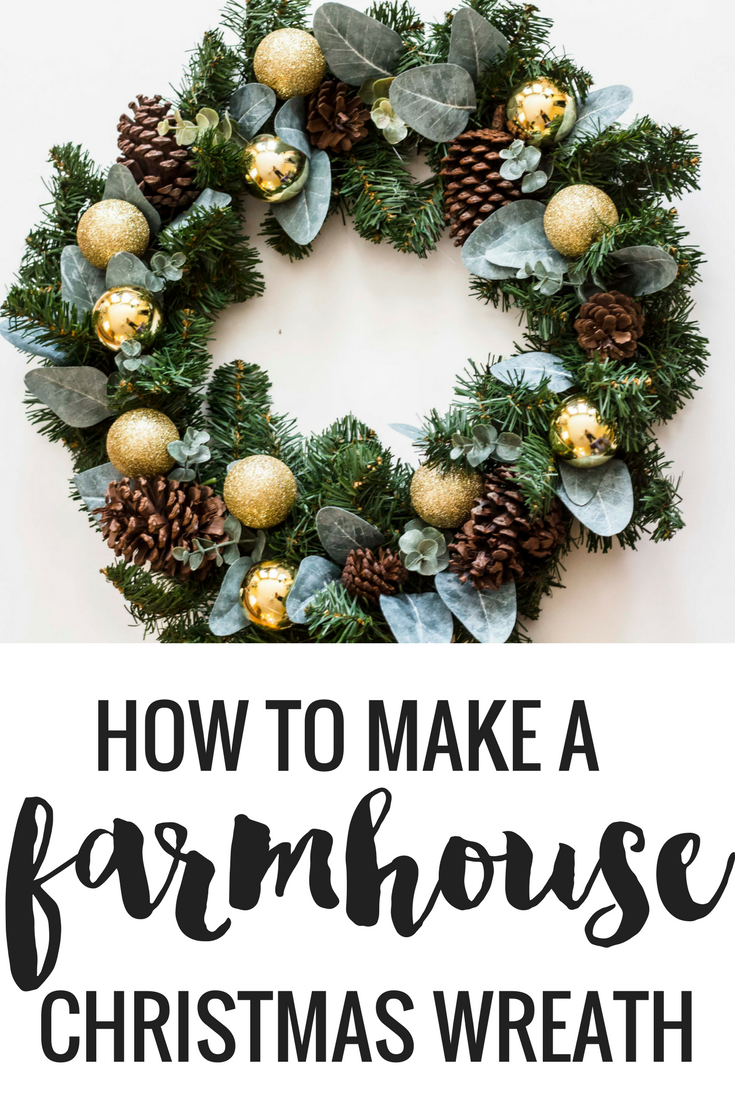 How to make a farmhouse Christmas wreath