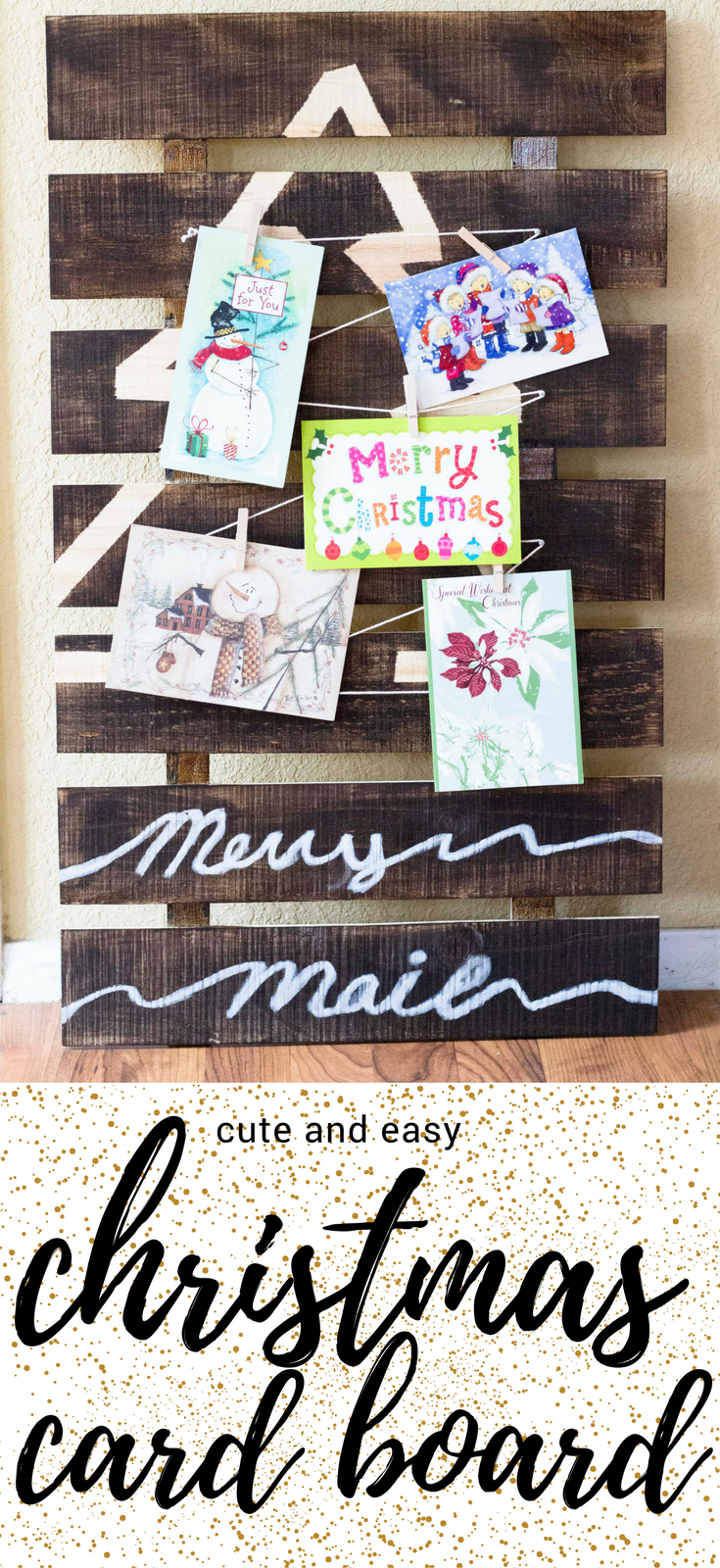 Cute and Easy Way to Display your Christmas Cards