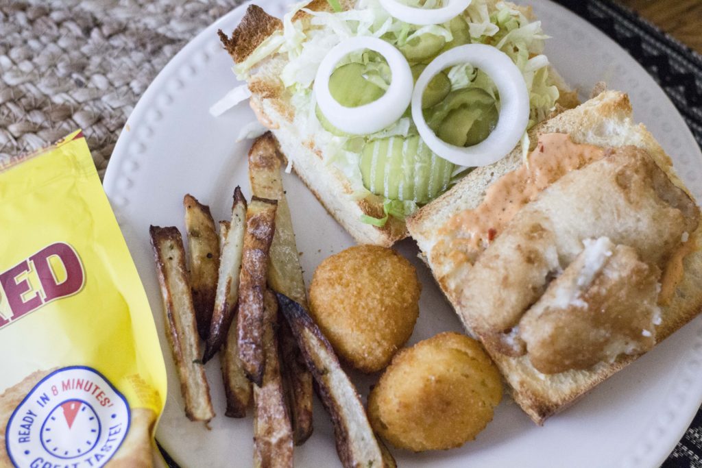 Fish Po'Boys with Homemade Oven Fries