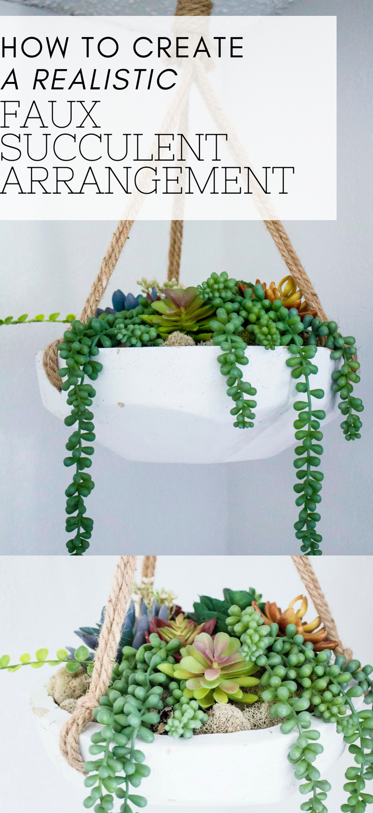 How to create your own realistic DIY faux succulent arrangement