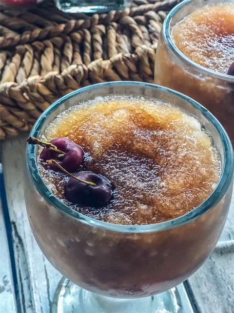 Cherry Vanilla Diet Coke Whiskey Slushies