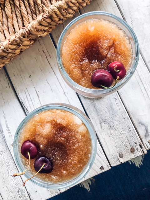 Cherry Vanilla Diet Coke Whiskey Slushies