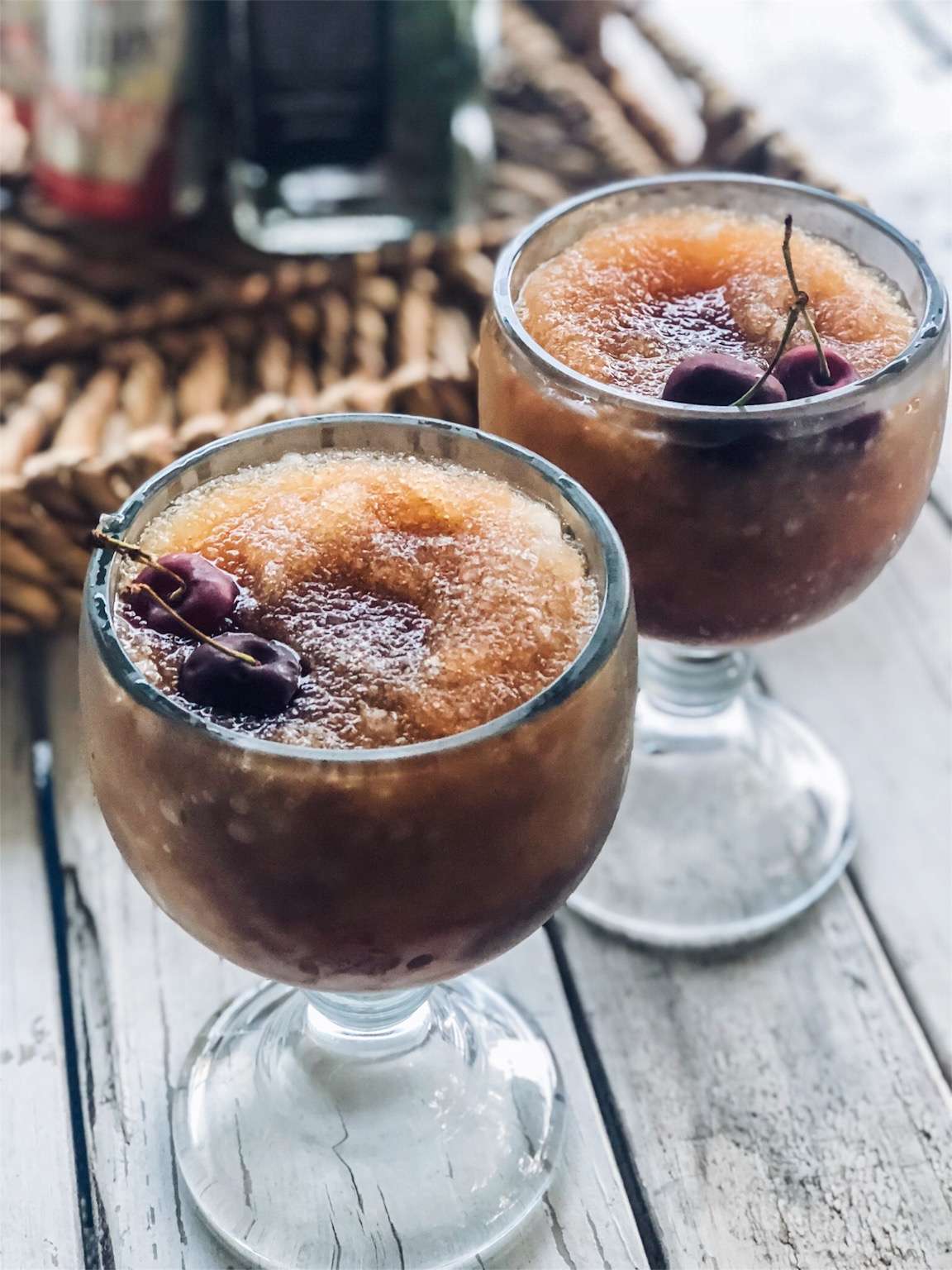 Cherry Vanilla Diet Coke Whiskey Slushies